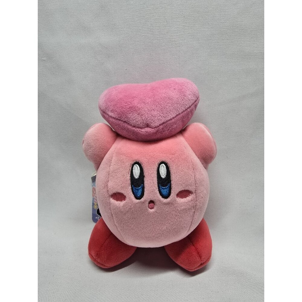 Kirby Club Mocchi Mocchi  Kirby with heart Plush Tomy 6.5" Stuffed Toy
